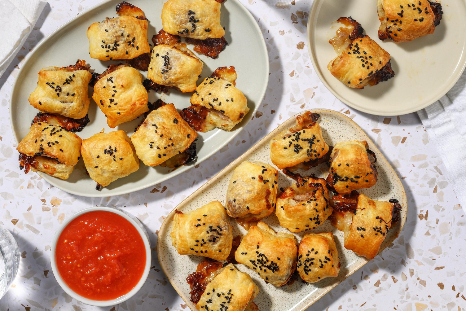 Homemade Sausage and Onion Marmalade Rolls