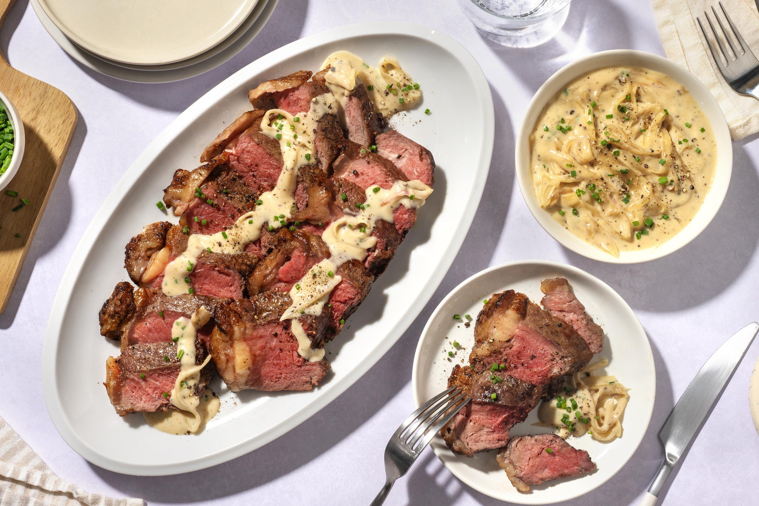 Small Plates Style Rump Steak & Peppercorn Sauce