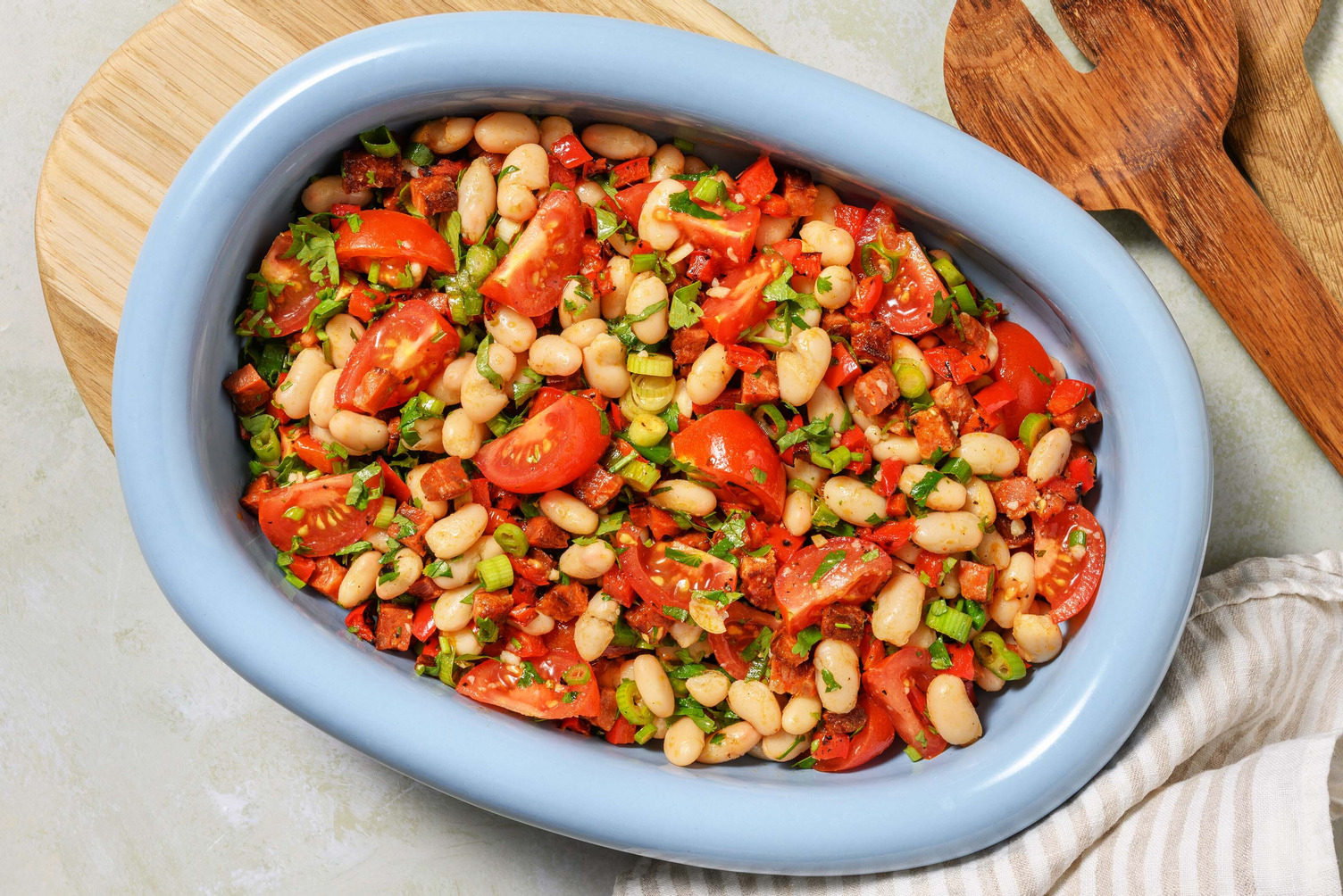 Brazilian Style Chorizo & Bean Salsa Side Salad
