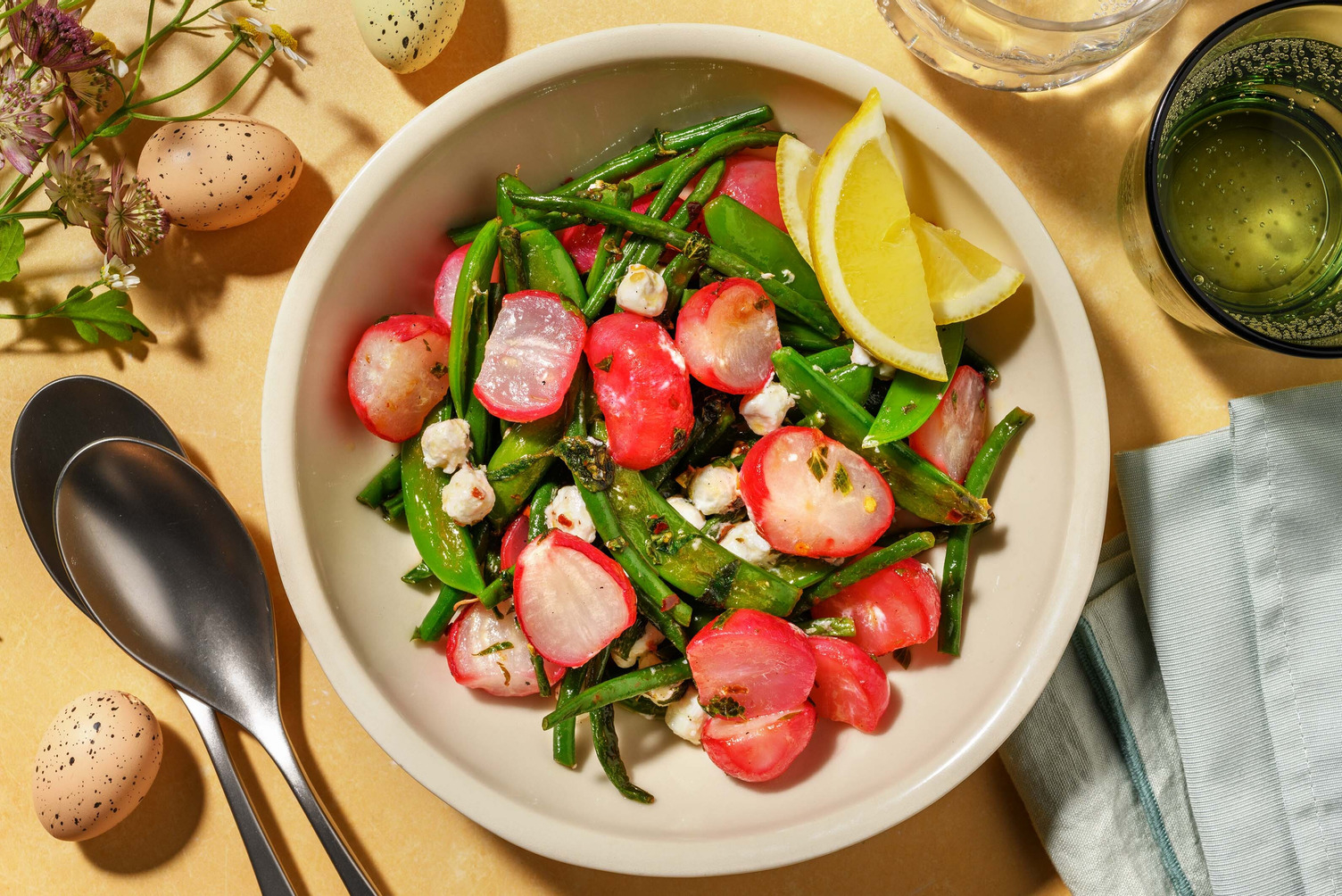 Lemon and Mint Glazed Spring Veg