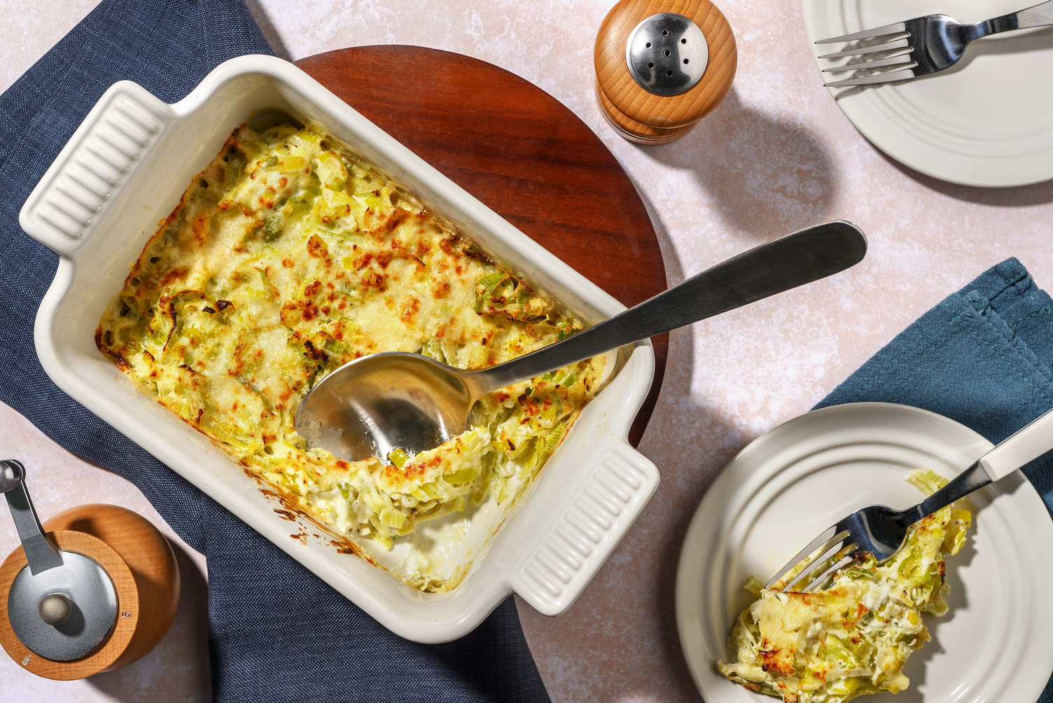 Cheesy Leek Gratin