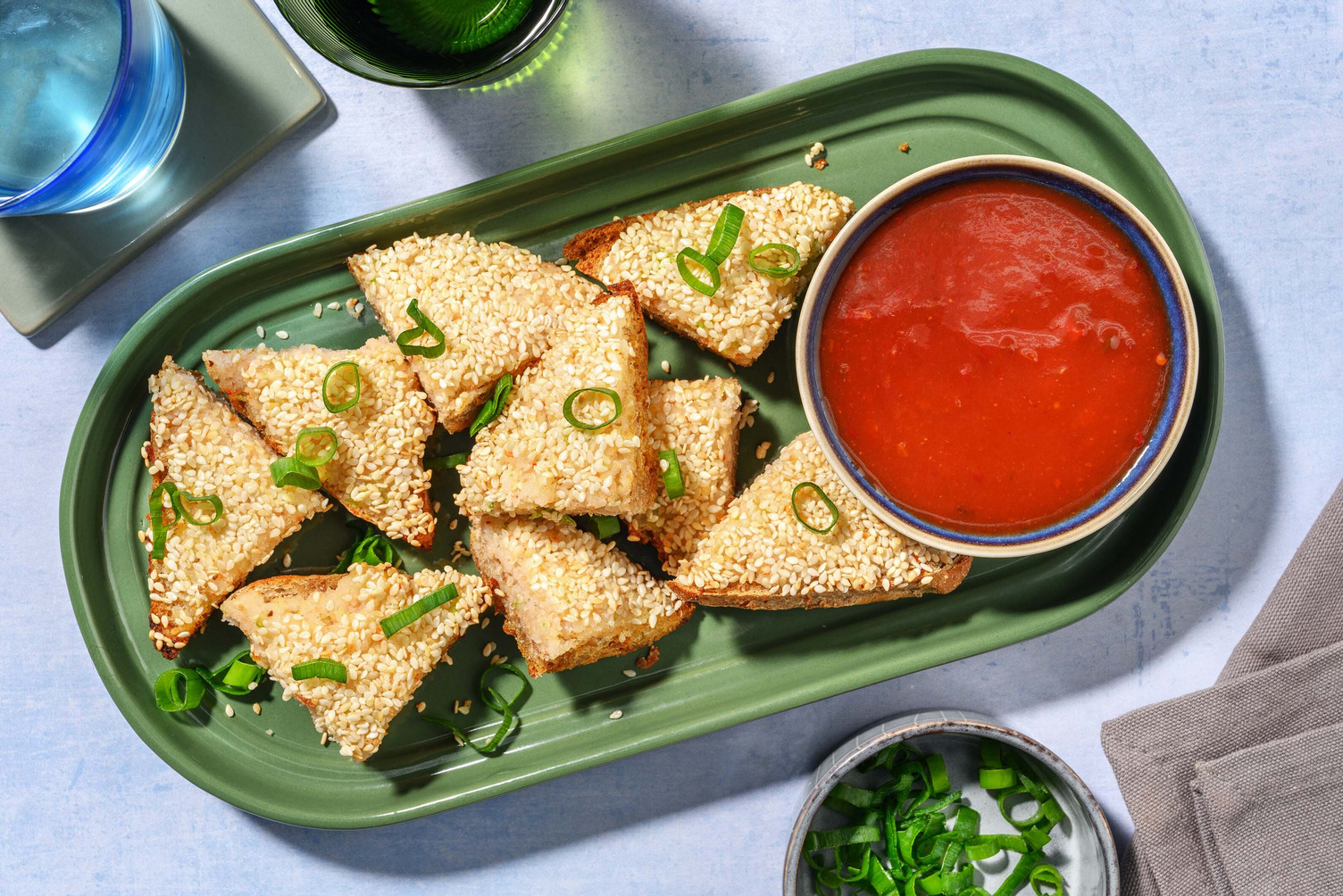 Gourmet Homemade Sesame Prawn Toast Side Dish