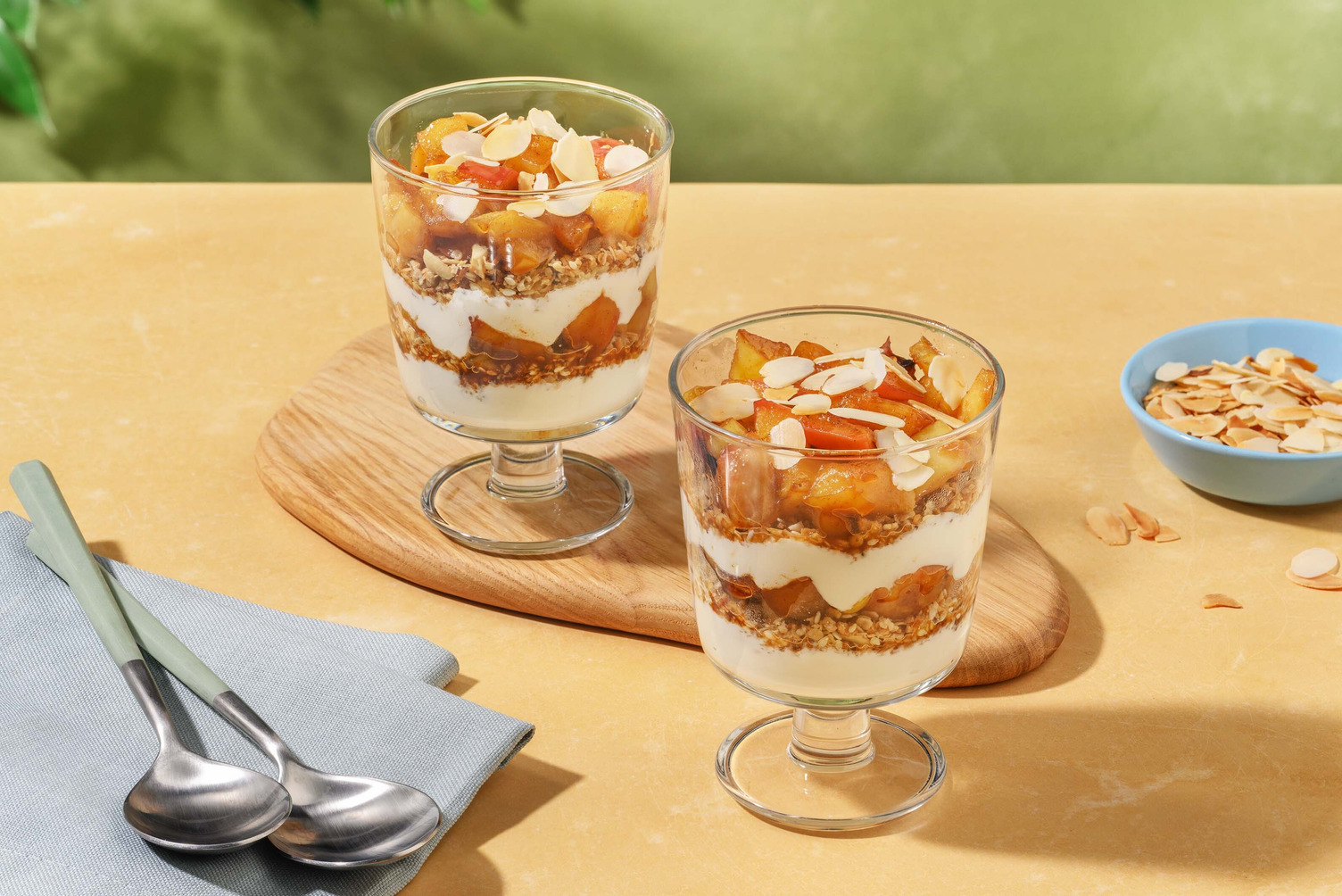 Spiced Apple Crumble Style Kefir Parfait