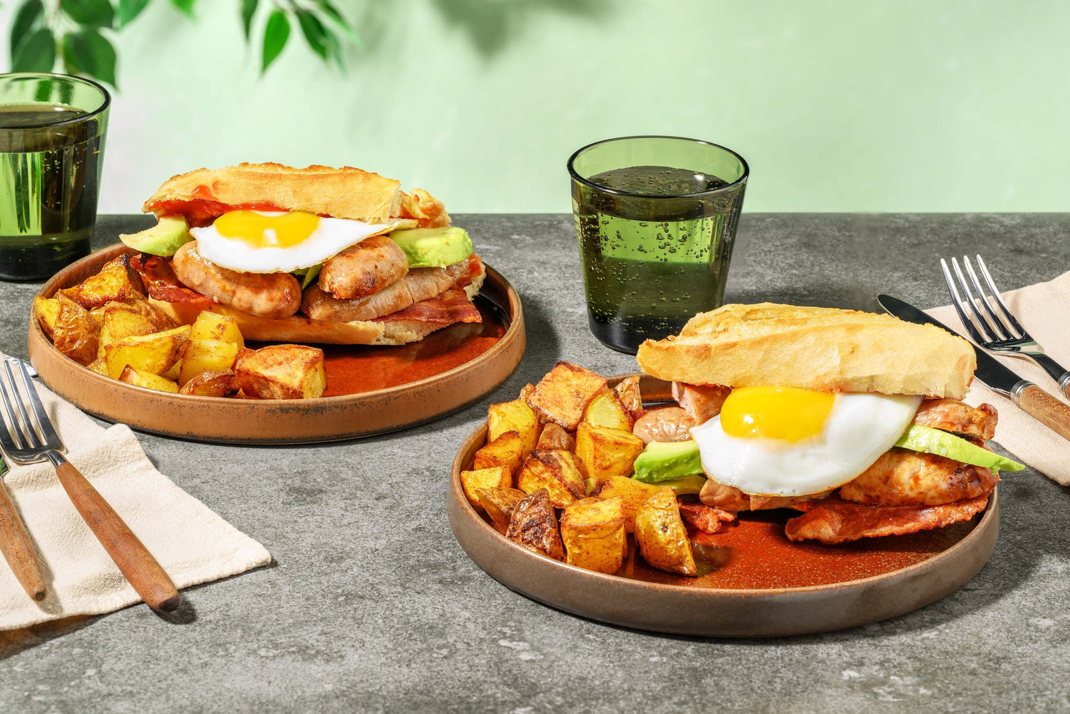 Sausage, Honey Bacon and Avocado Breakfast Sub