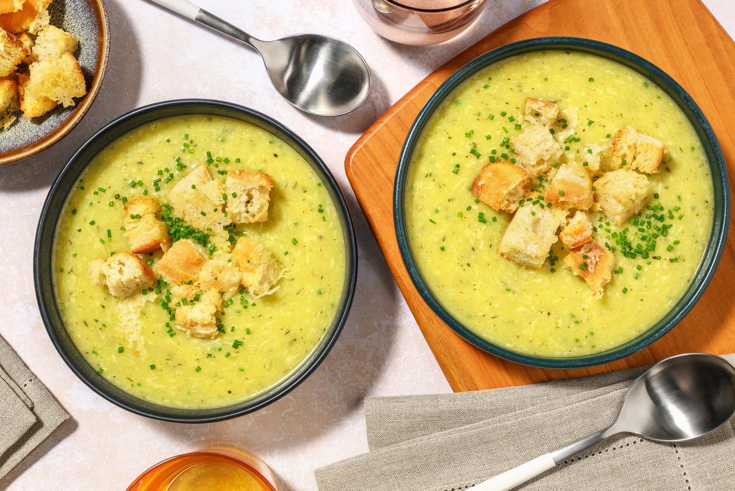 Double Cheese, Leek and Potato Soup