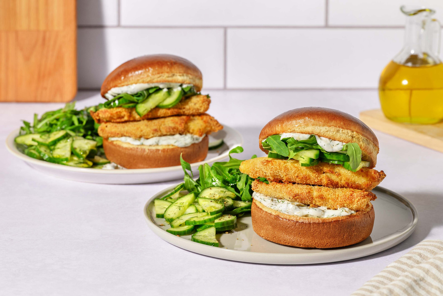 Homemade Fish Goujon Sandwich