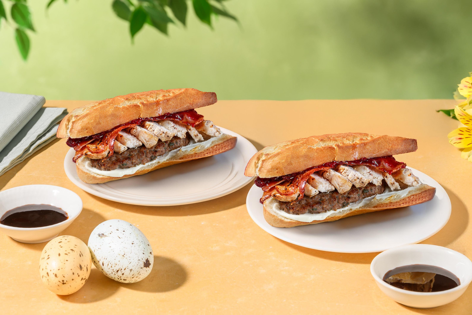 Roast Dinner Chicken and Bacon Baguette