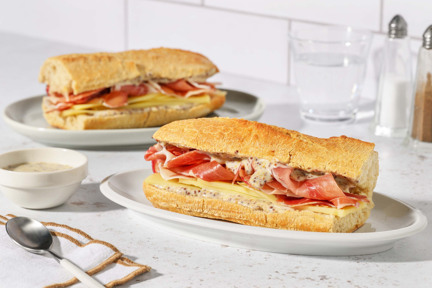 Serrano Ham & Cheddar Cheese Sourdough Baguette