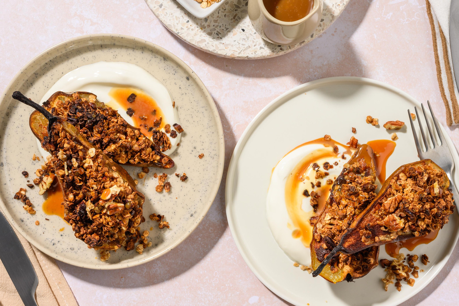 Sticky Toffee Baked Pears