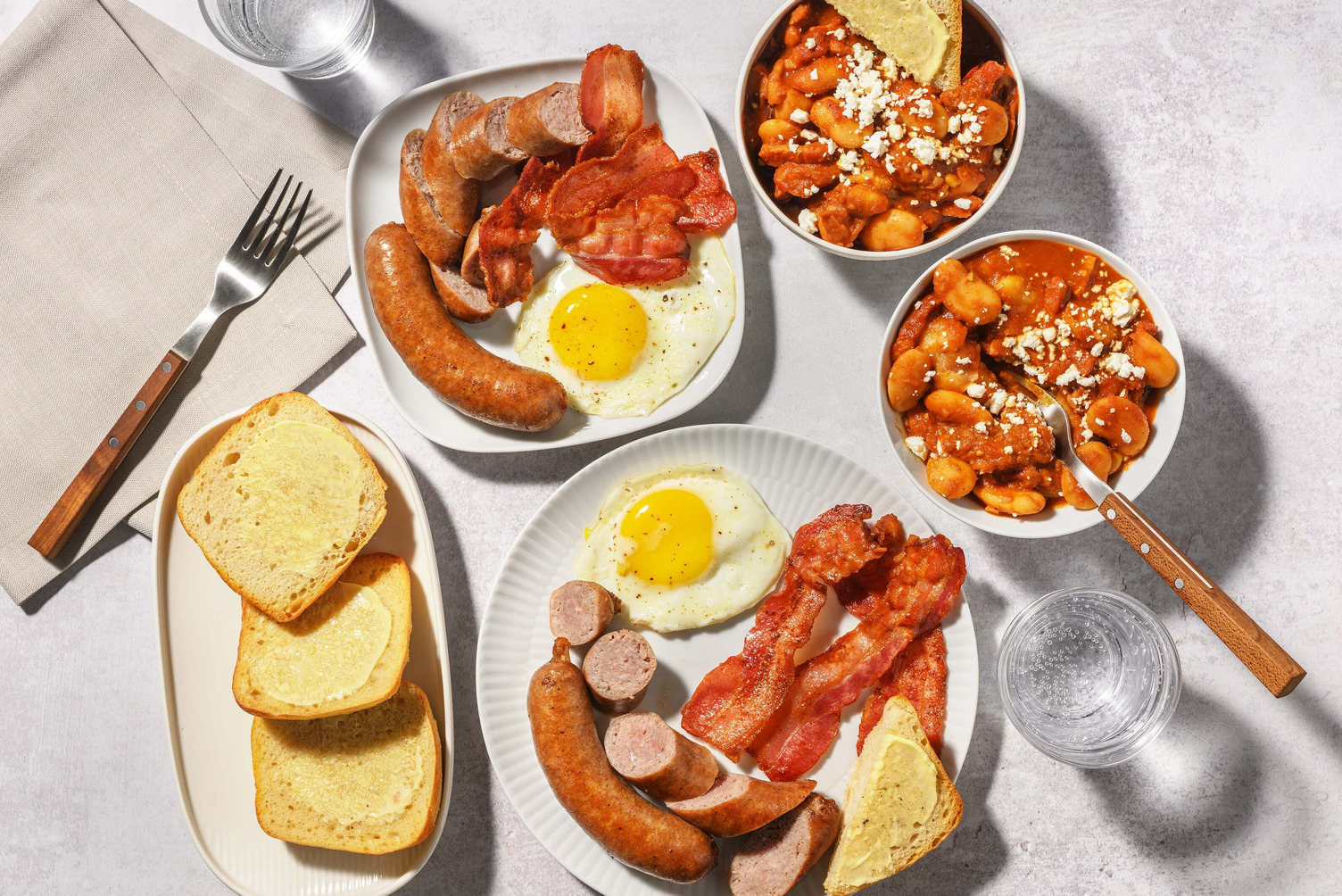 Double Bacon Brunch | Smoky Bacon Beans & Buns