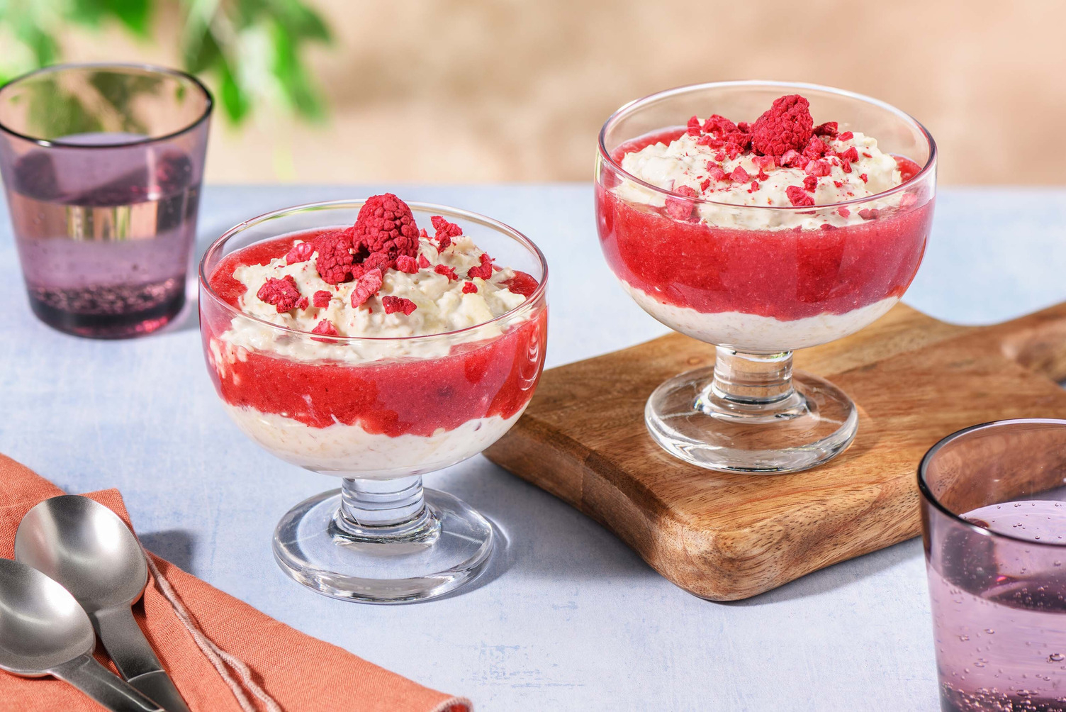 Apple & Berry Compote Layered Overnight Oats
