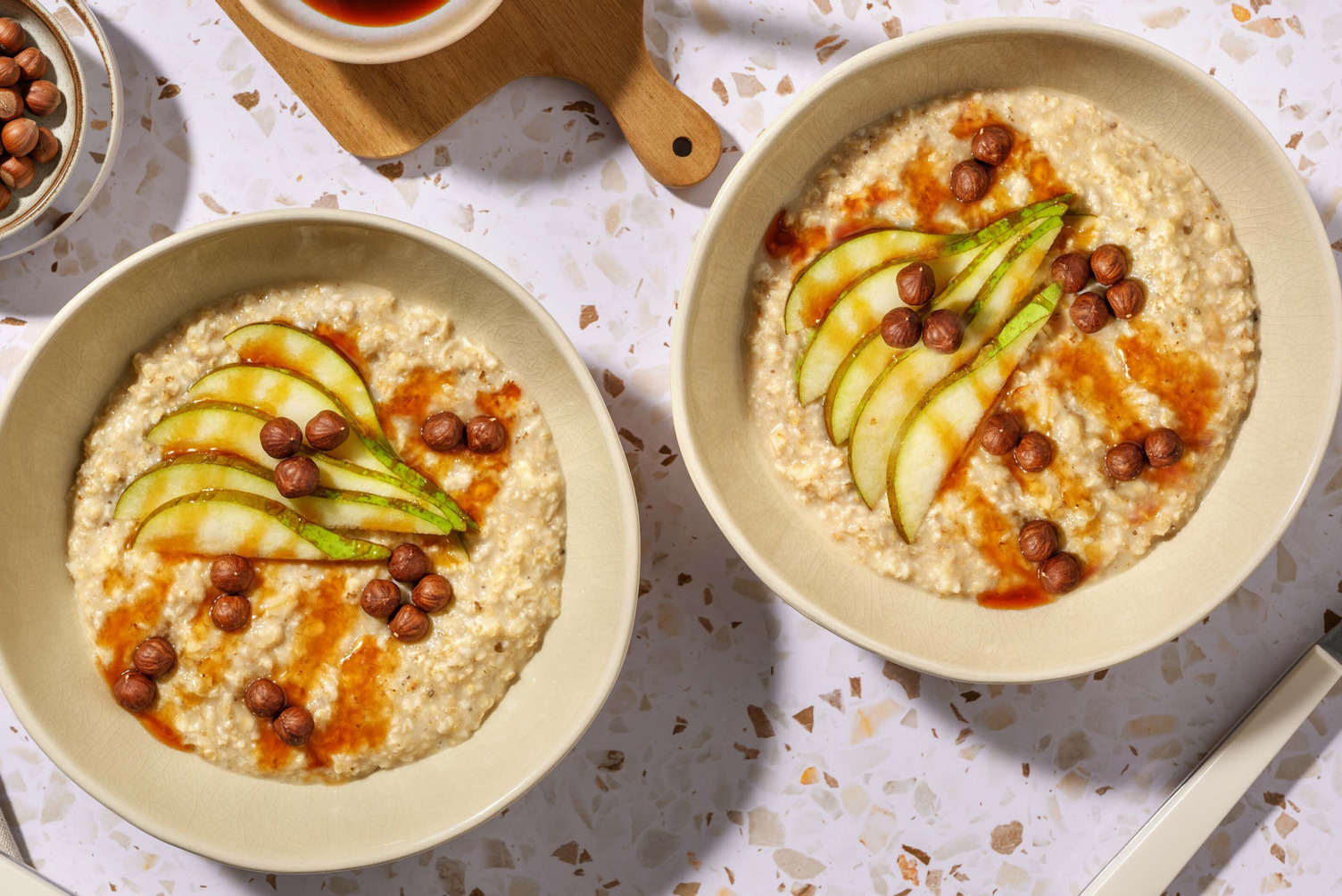 Caramelised Hazelnut and Pear Oats