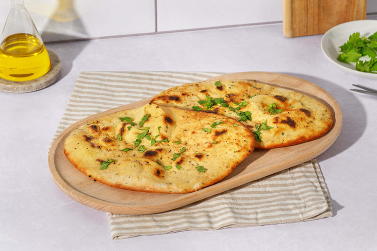 Easy Garlic and Coriander Naans