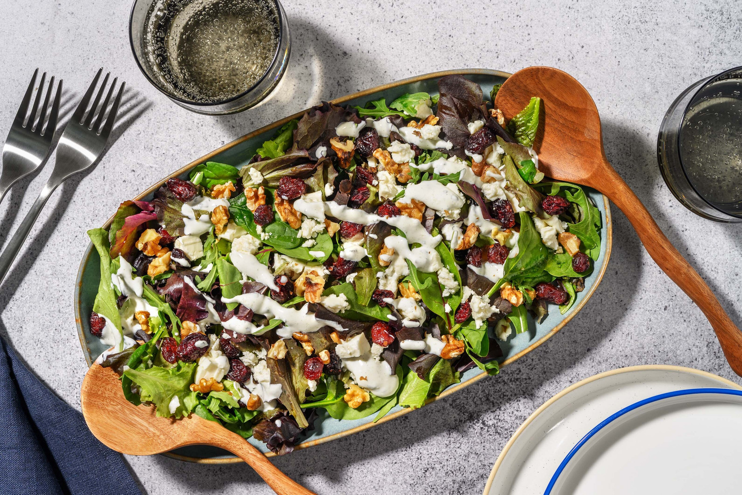 Greek Style Cheese and Cranberry Side Salad Bundle