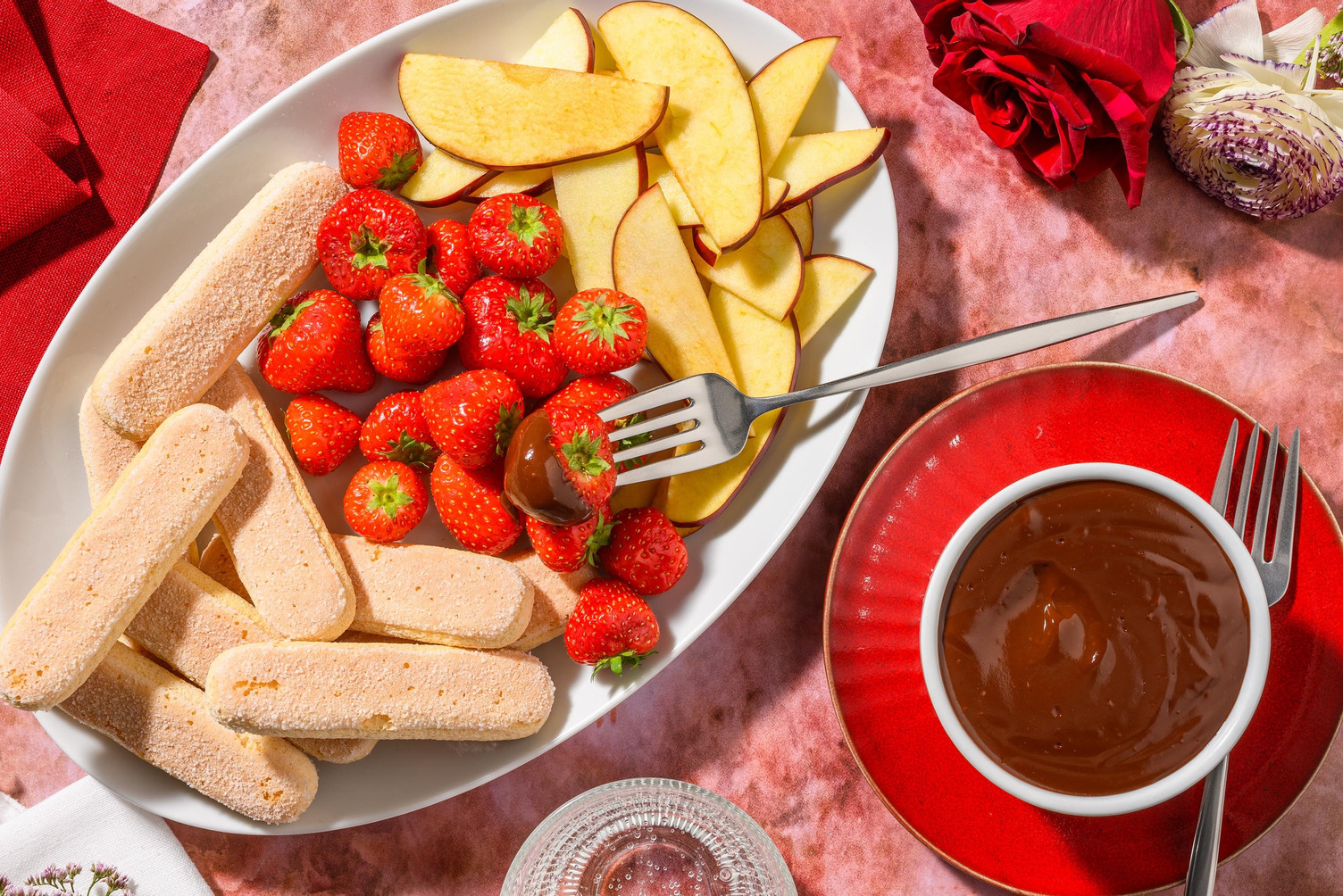 Valentijnsdag chocoladefondue 
