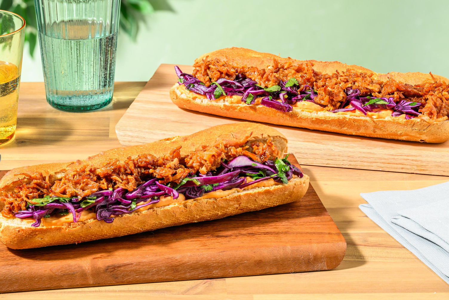 Banh mi-stijl broodje kip