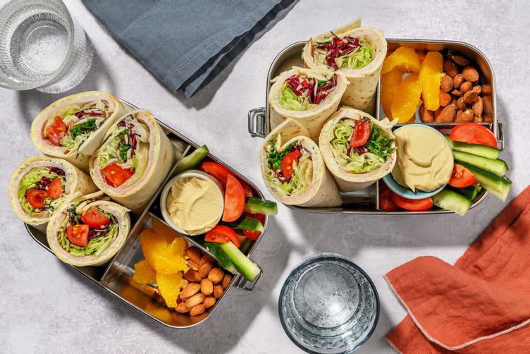 Lunchbox: wraps met geroosterde kip en pesto-mayo