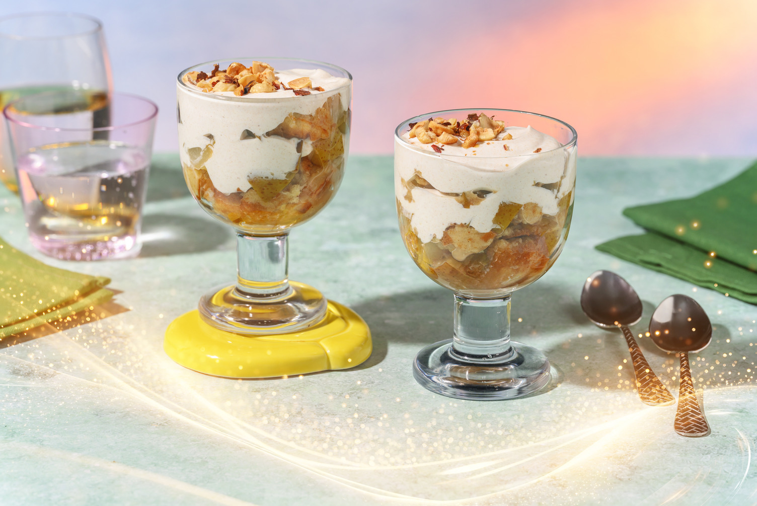 Towering Pear & Yoghurt Trifle Inspired by Rapunzel