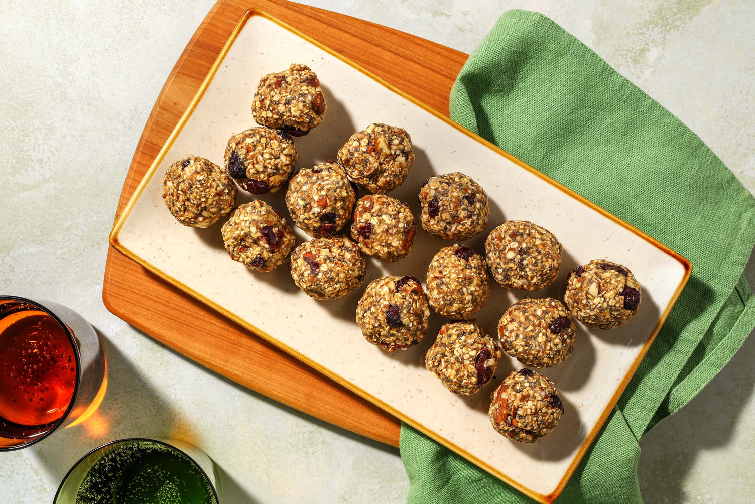 Energy balls aux amandes et aux cranberries