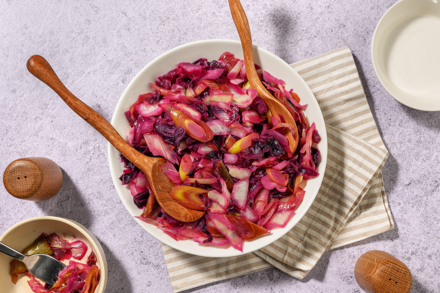 Braised Cabbage & Leek