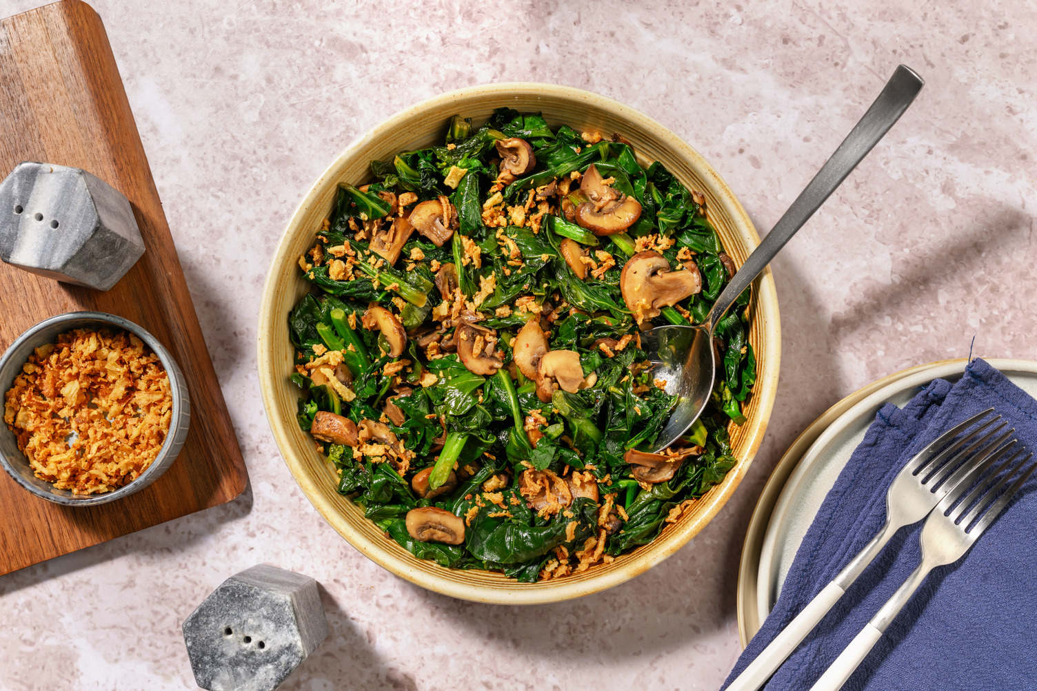 Soy-Ginger Mushrooms & Asian Greens
