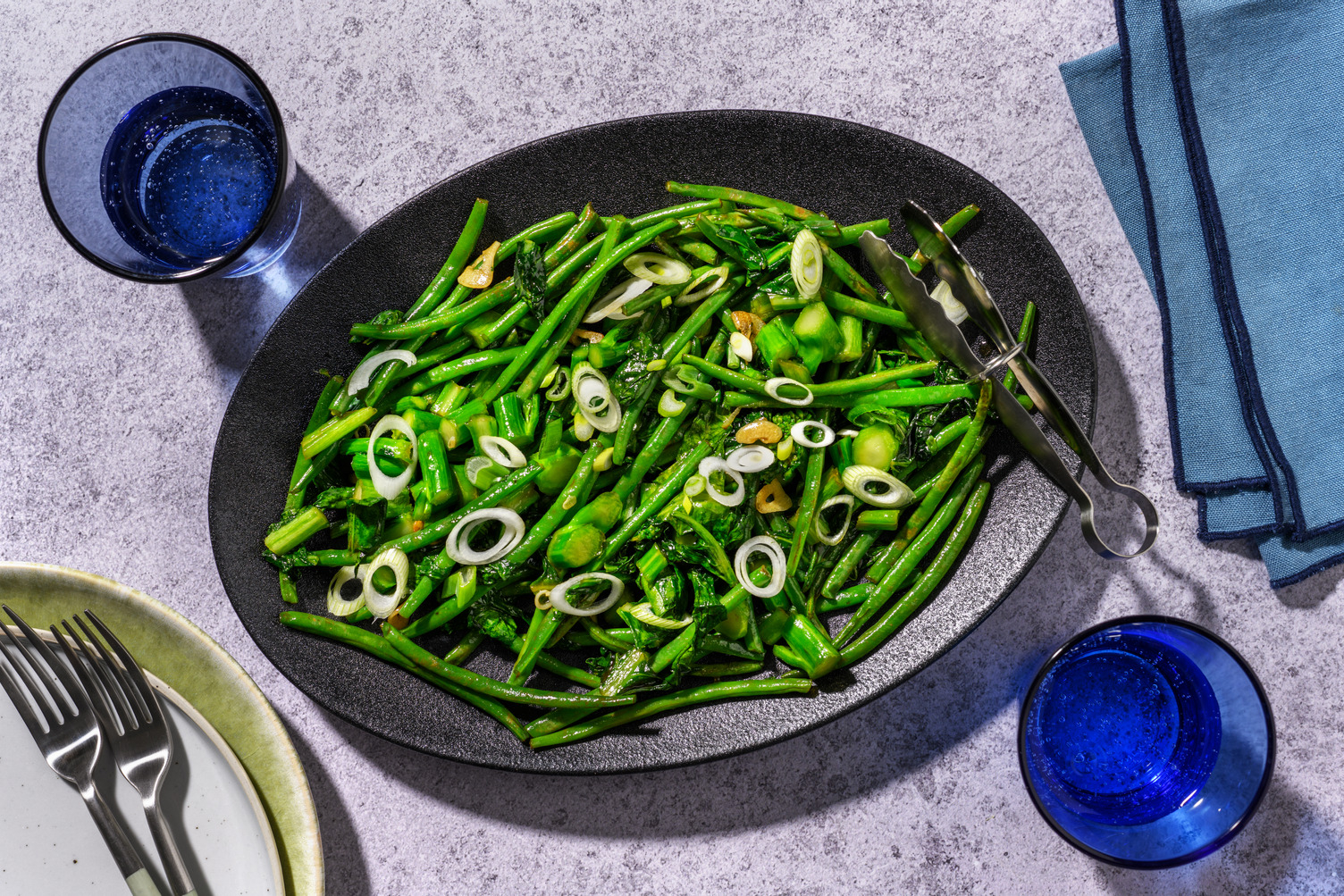 Stir-Fried Asian Greens & Beans