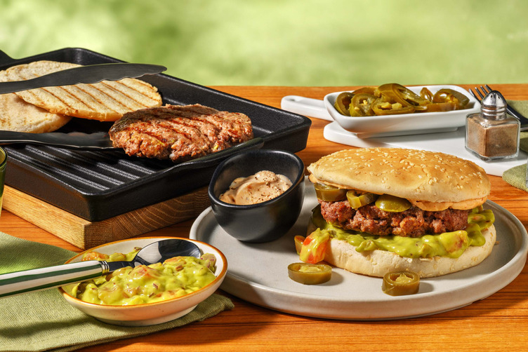Burger à la mexicaine et guacamole maison