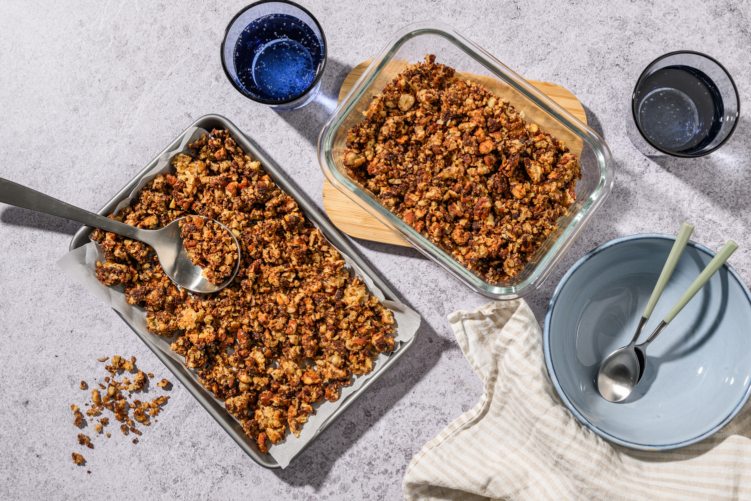 Granola maison, chocolat, pécan, noix & noisettes