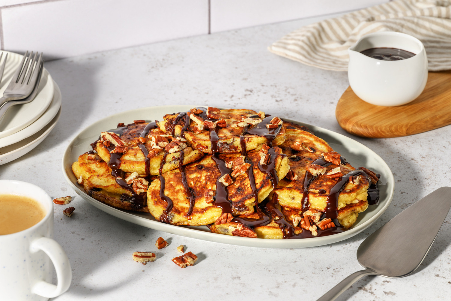 Pancakes banane & pépites de chocolat