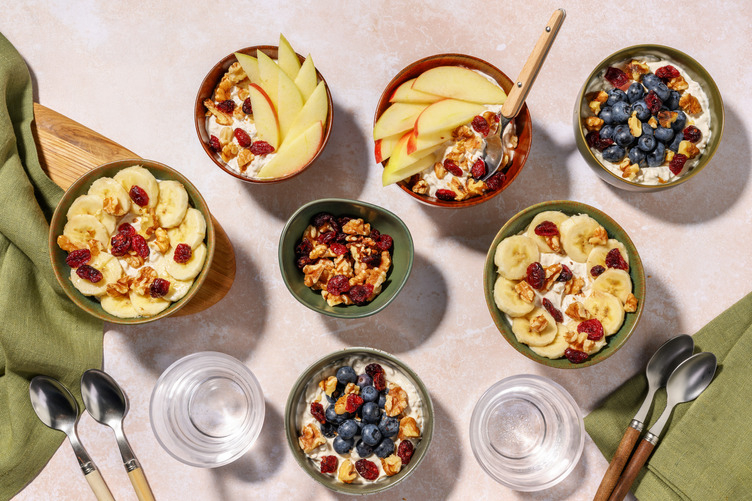 Overnight oat : porridge aux fruits & noix