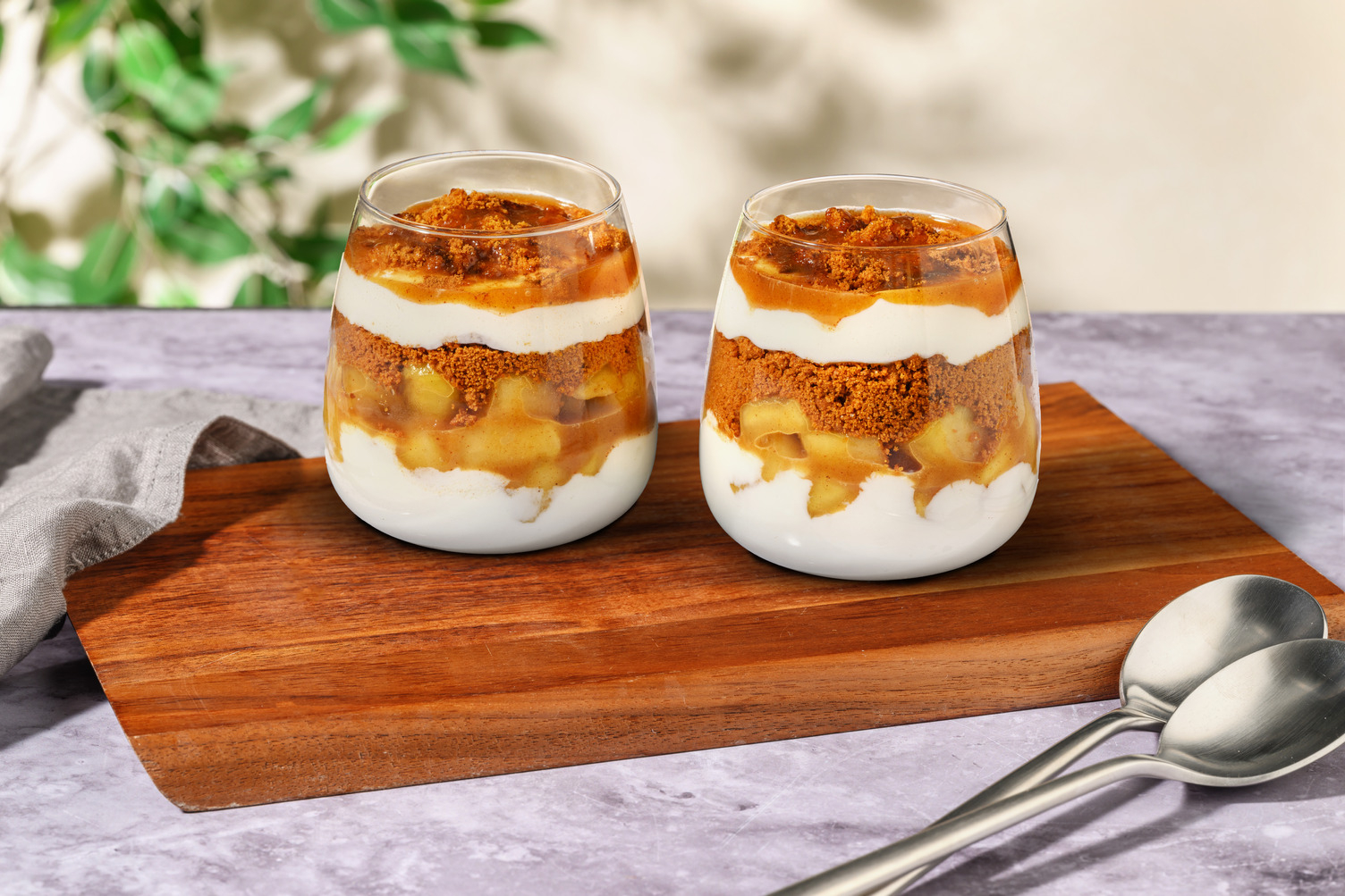 Verrines pommes caramélisées & spéculoos