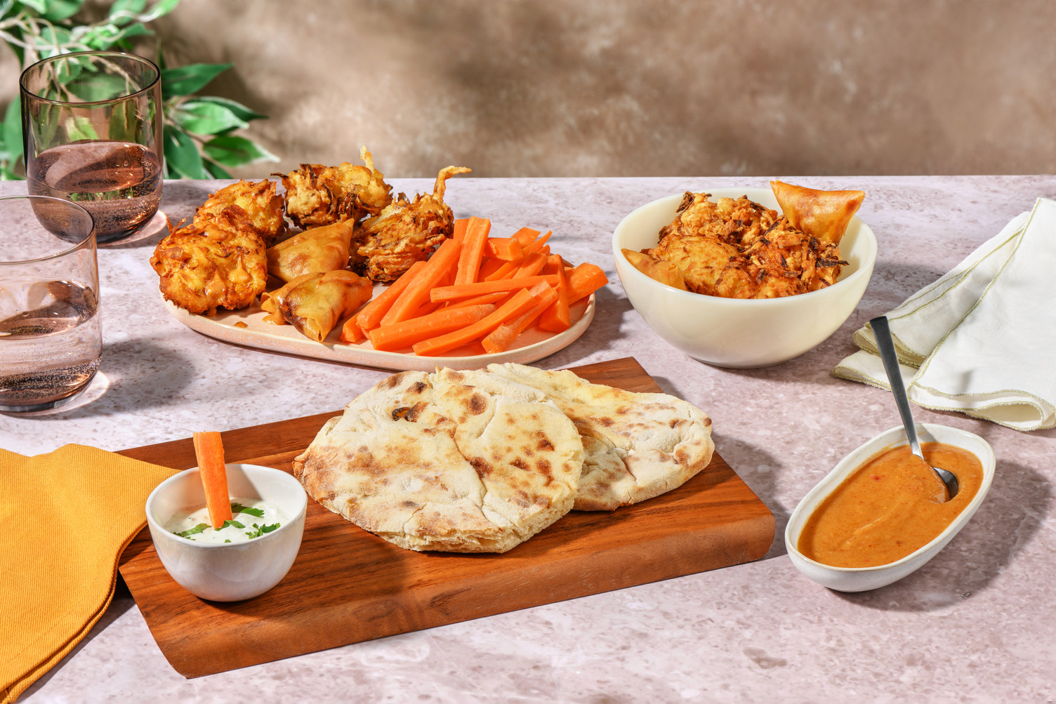 Plateau TV : Bouchées indiennes & sauce peanut