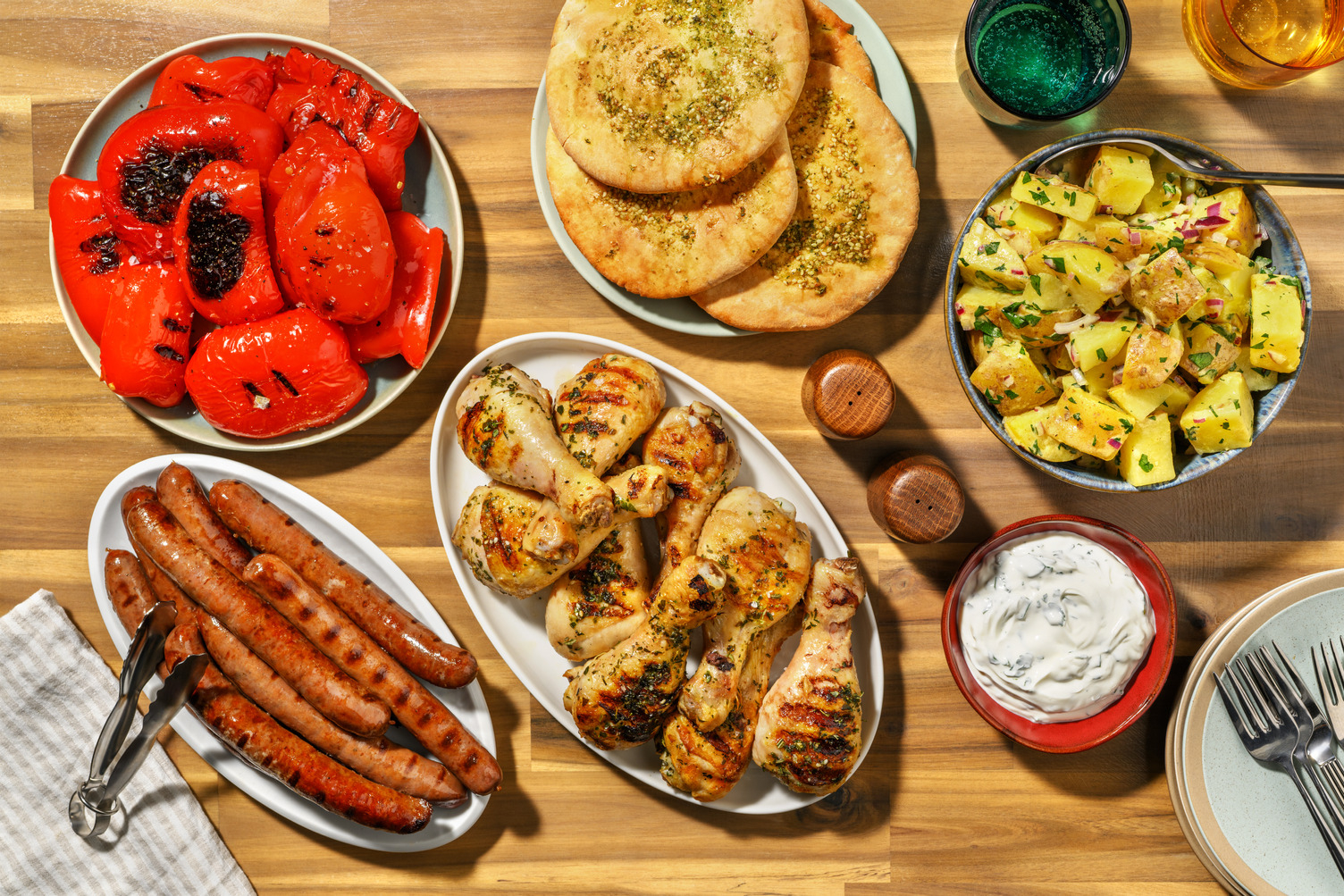 BBQ Party : Pilons de poulet au zaatar & merguez