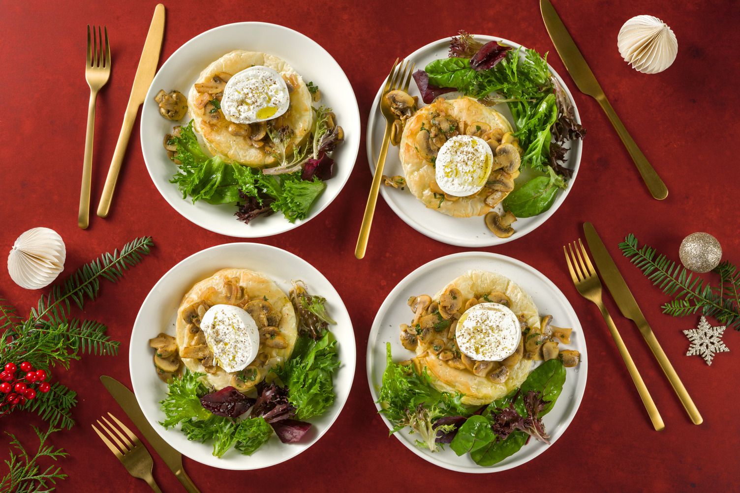 Tartelettes forestière & burrata