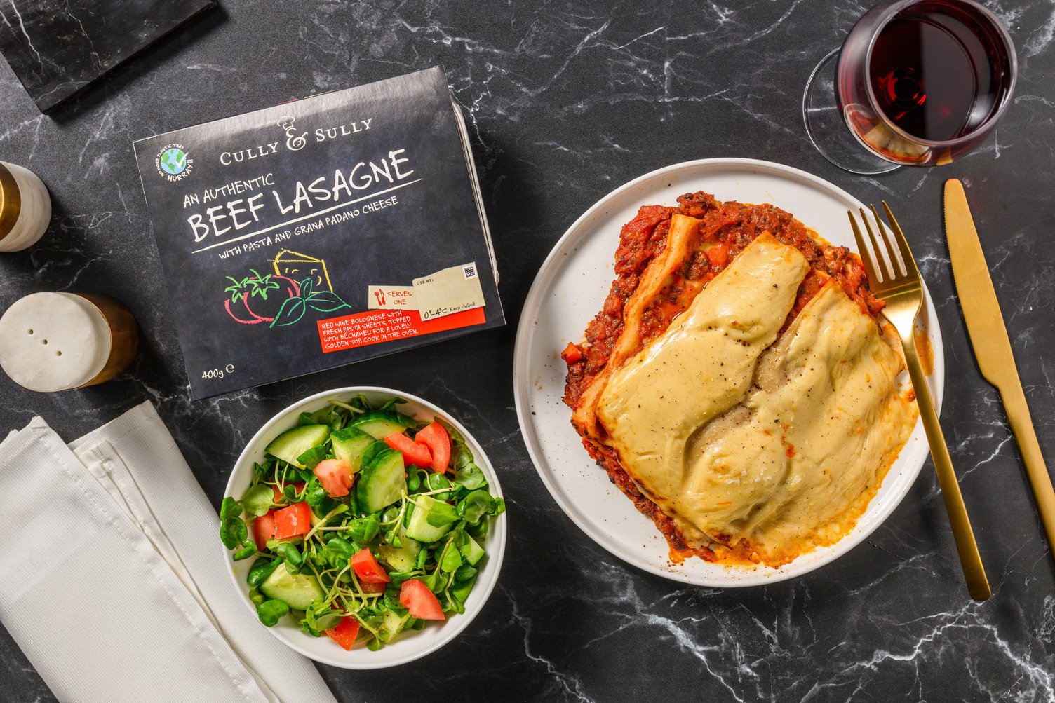 Cully & Sully Beef Lasagne with Side Salad