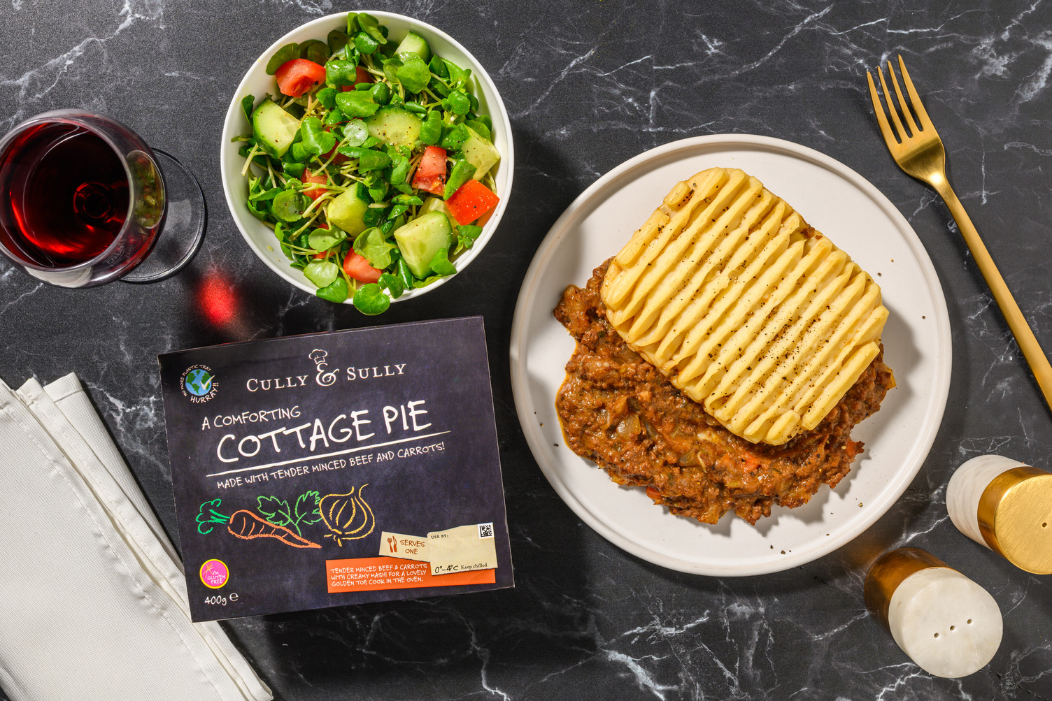 Cully & Sully Cottage Pie with Side Salad