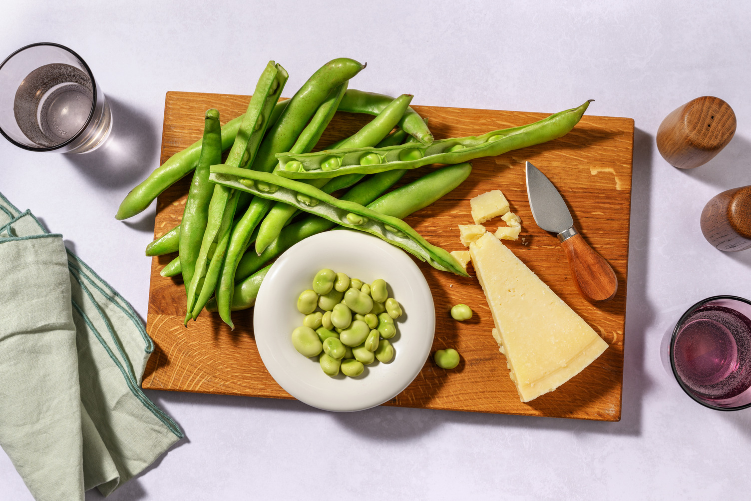 Fave fresche e Pecorino Romano Dop