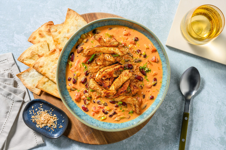 Herzhafte Kokossuppe mit extra Bio-Hähnchen