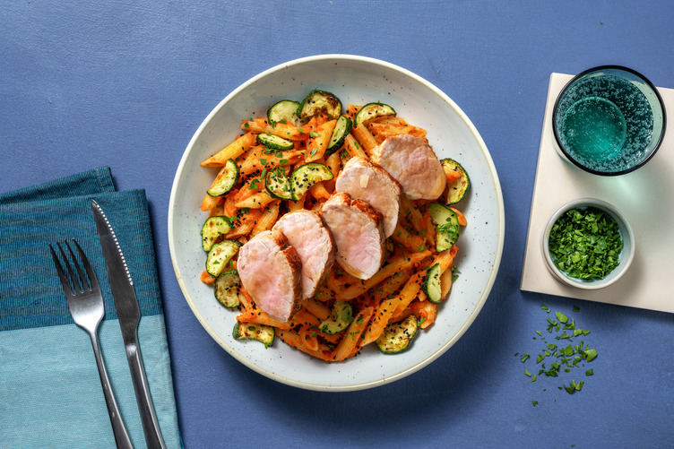 Schawarma Pasta mit Bio-Schweinefilet