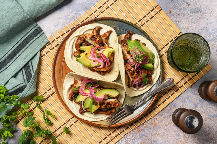 Portobello Tacos mit extra Bio-Hähnchen