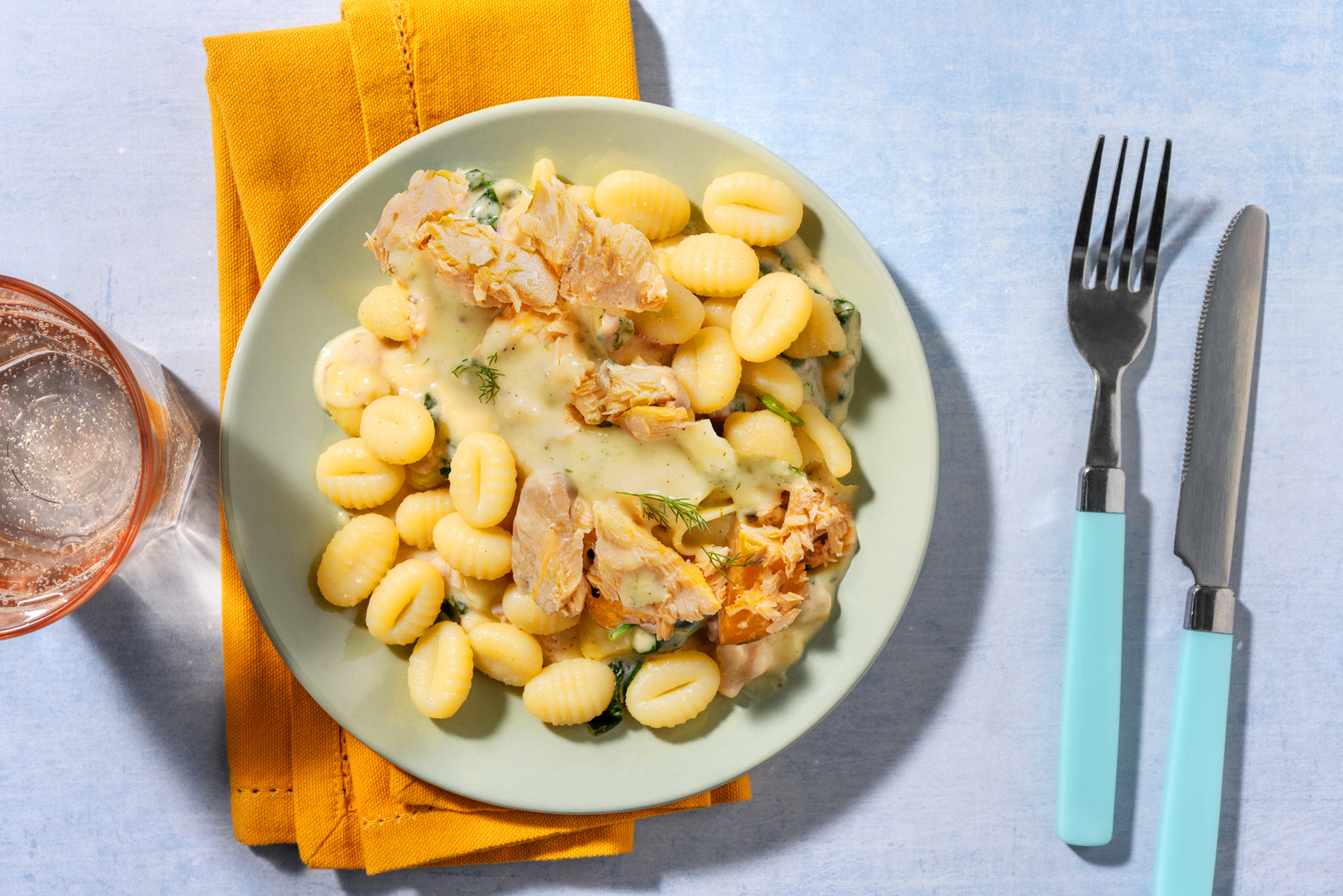 Gnocchi in Lachs-Rahm-Soße