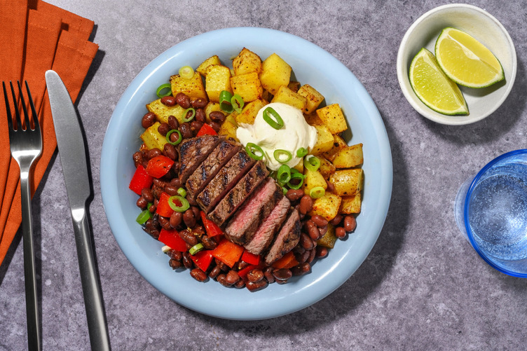 Smoky Tex-Mex Bowl mit Bio-Rindersteak