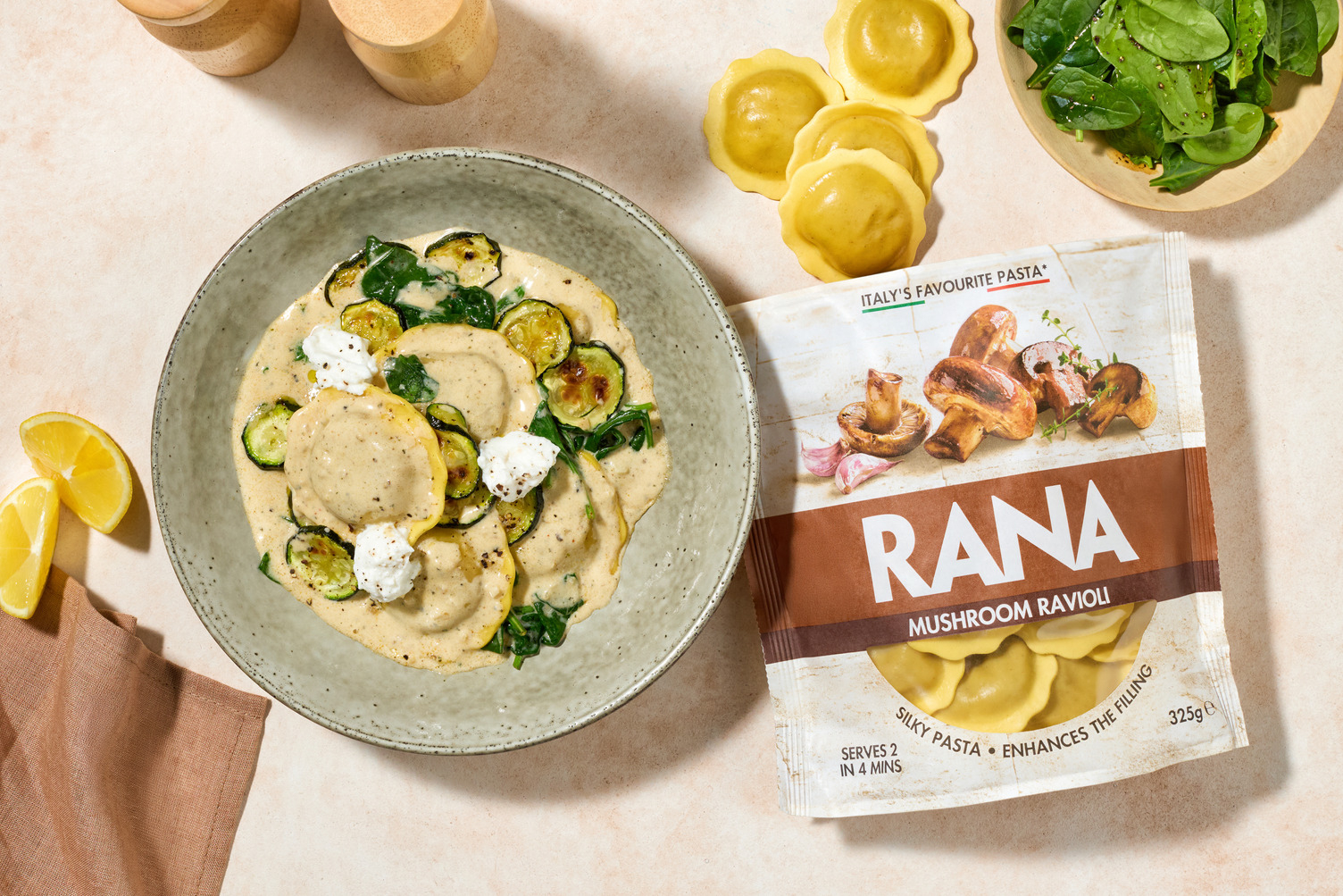 Mushroom & Ricotta Ravioli