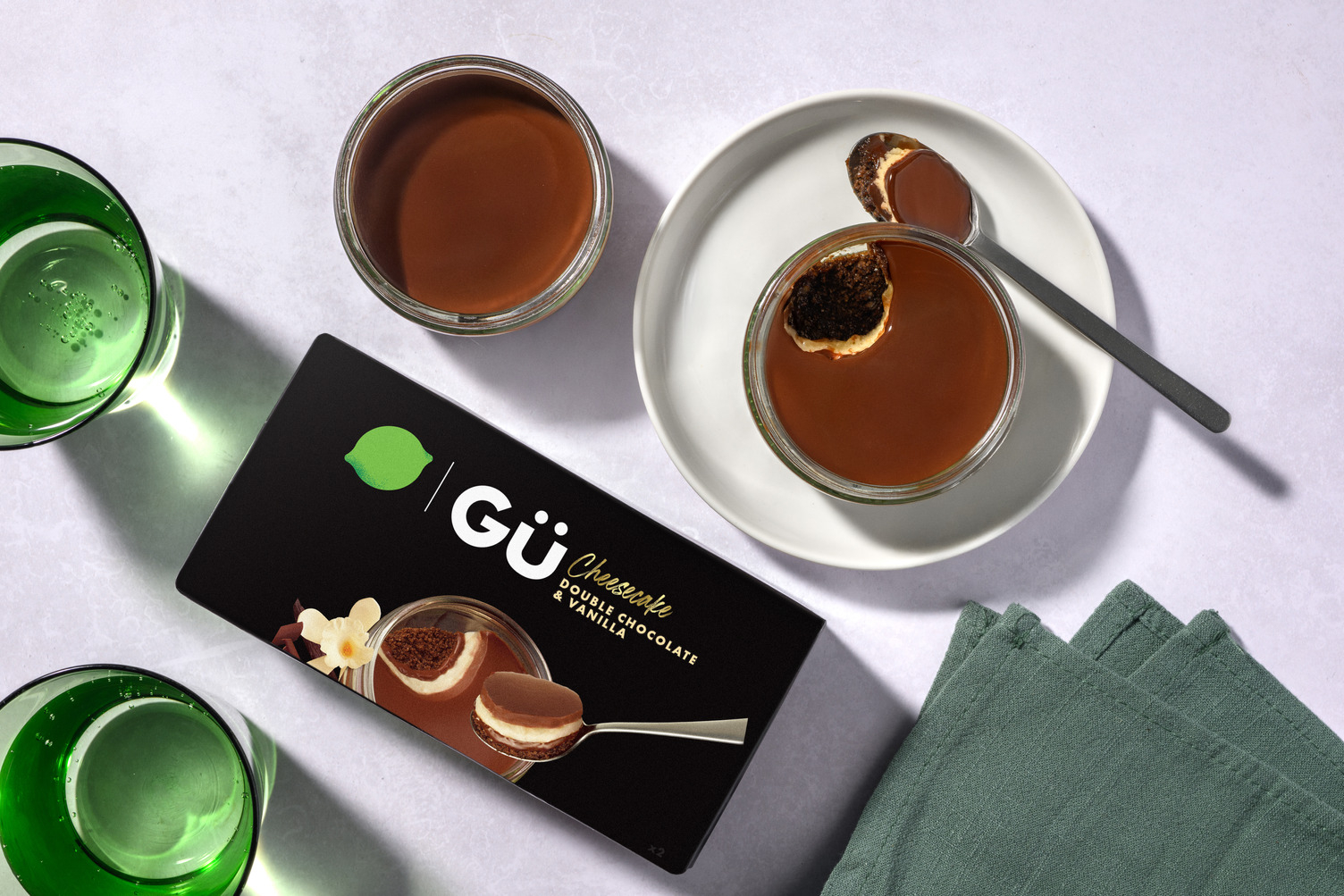 Gü Double Chocolate and Vanilla Cheesecake