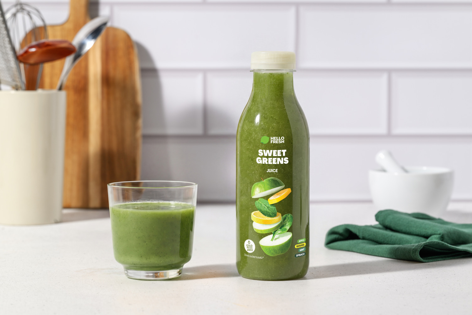 Smoothie vert pressé à froid