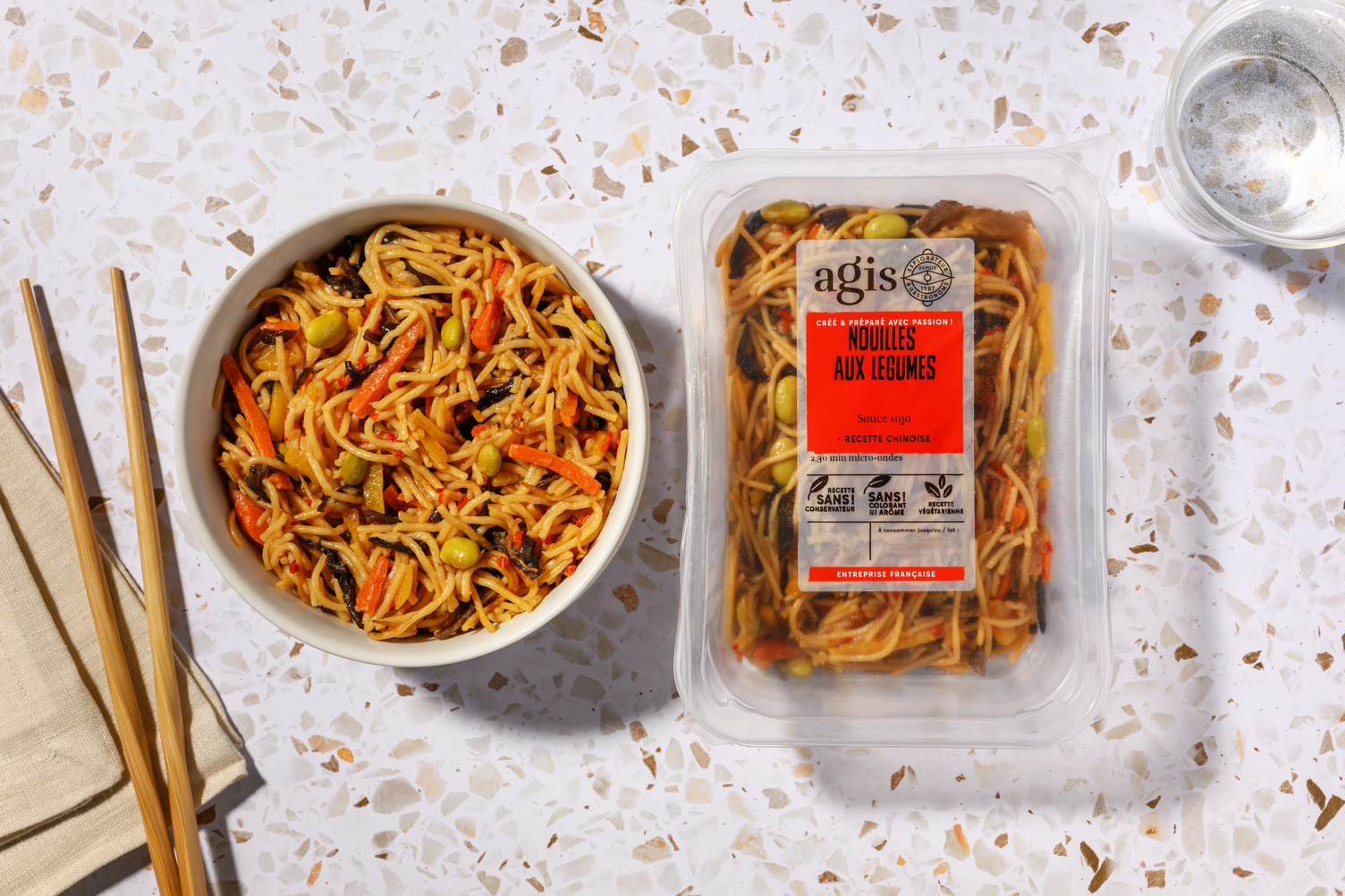Nouilles aux légumes & soja