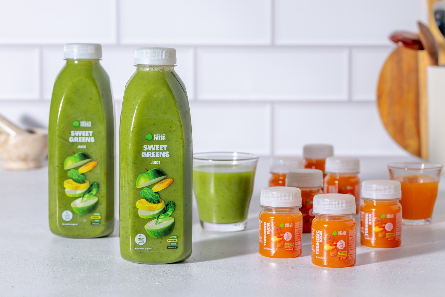 Assortiment : 2 smoothies verts & 7 Turmeric Kick