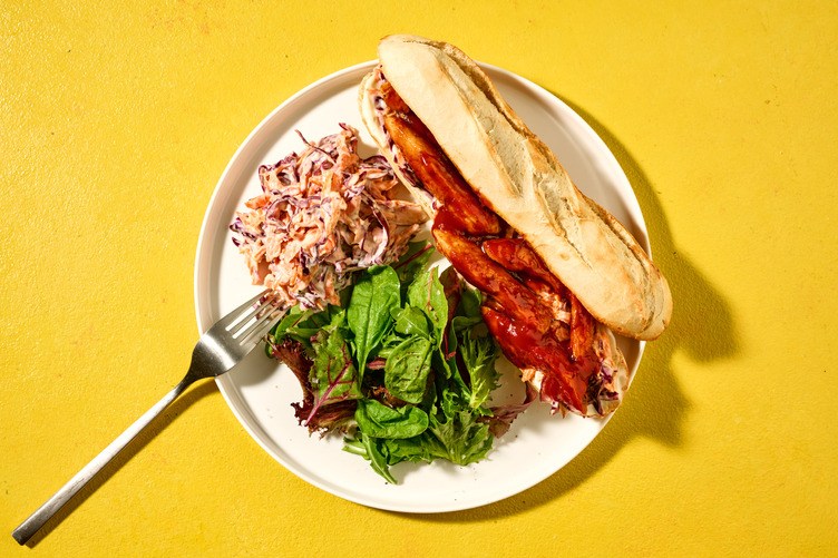 Snabblagad BBQ-kycklingmacka