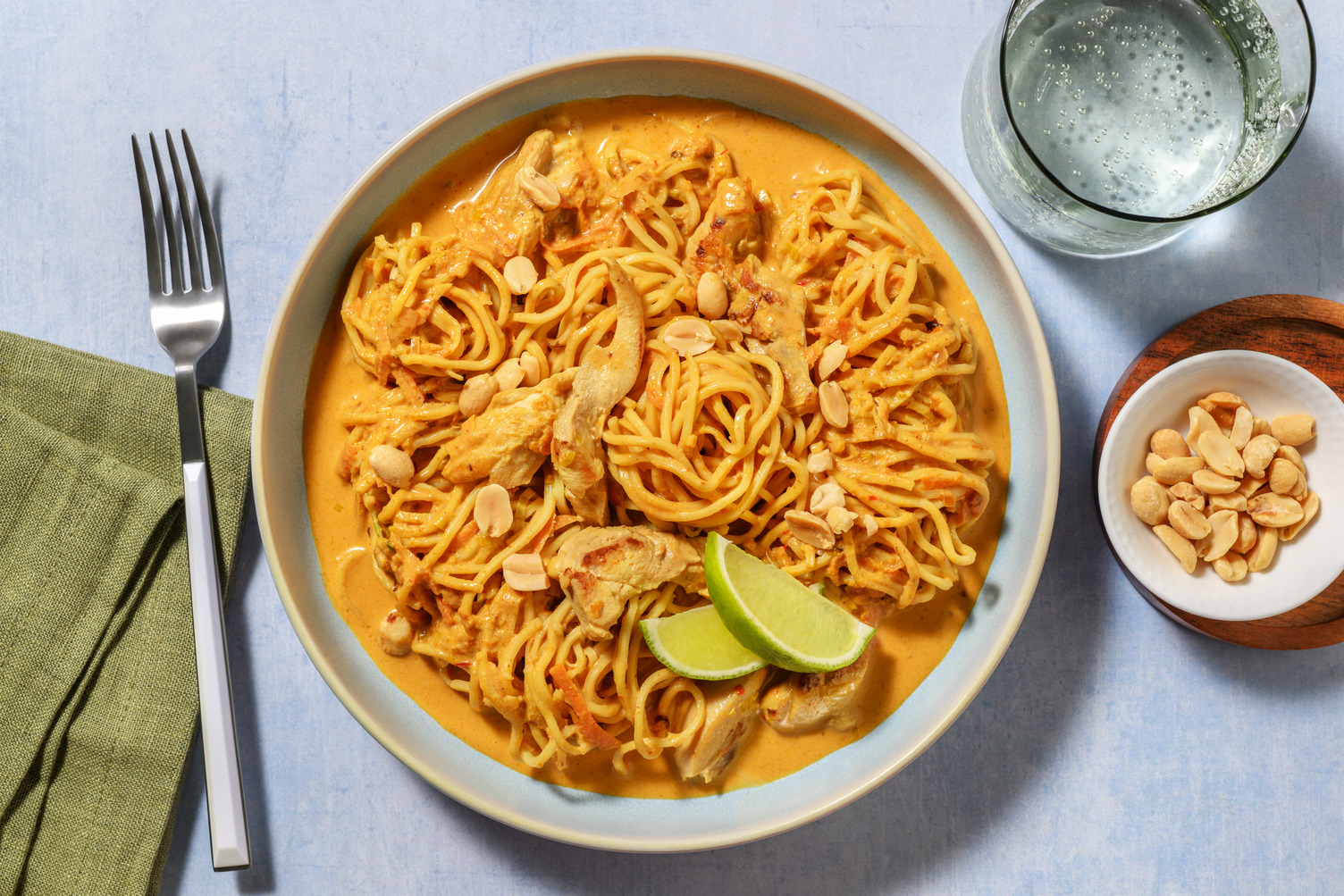 Nouilles au poulet façon laksa