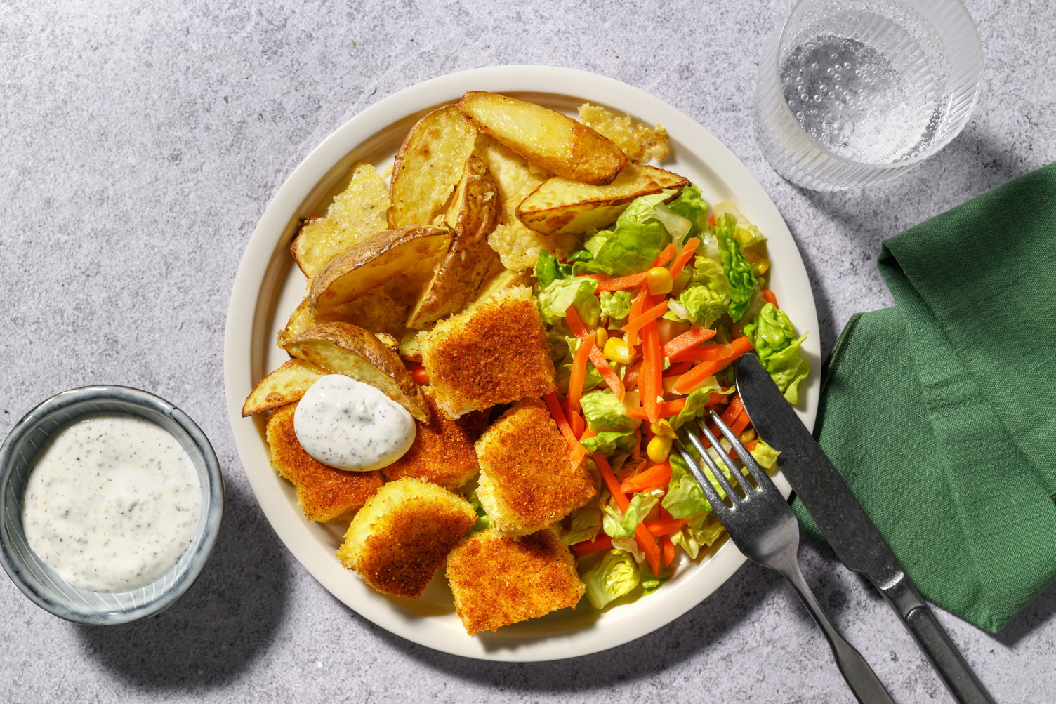 Amerikanska BBQ-kryddade hallouminuggets